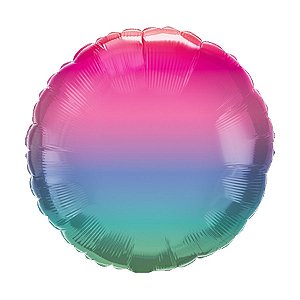 Balão de Festa Microfoil 18" 45cm - Redondo Ombre Joia - 1 unidade - Qualatex Outlet - Rizzo