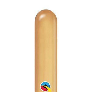 Balão de Festa Canudo - Ouro Cromado 260Q - 100 unidades - Qualatex Outlet - Rizzo