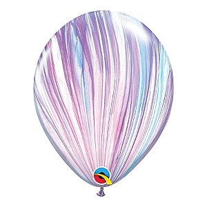 Balão de Festa Látex Liso Decorado - Superagate Fashion - 11" 27cm - 25 unidades - Qualatex Outlet - Rizzo