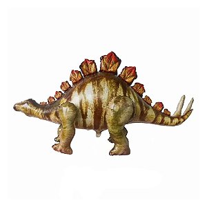 Balão de Festa Metalizado 46" 117cm - Dinossauro Estegossauros 4D - 1 unidade - Rizzo