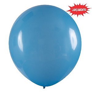 Balão de Festa Redondo Profissional Látex Liso 24'' 60cm - Azul Celeste - 3 unidades - Art Latex - Rizzo