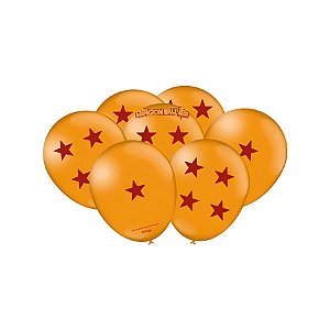 Balão de Festa Decorado Dragon Ball Super 9" 22cm  - 25 unidades - Festcolor - Rizzo
