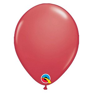 Balão de Festa Látex Liso Sólido - Cranberry - 1 unidade - Qualatex - Rizzo