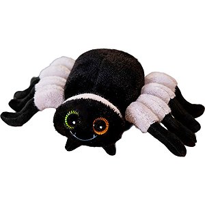 Pelúcia Aranha Cinza Claro 14 cm - Halloween - 1 unidade - Rizzo