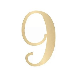 Transfer Para Balão Lettering Dourado - Número Nove - 1 unidade - Cromus - Rizzo