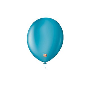 Balão Profissional Premium Uniq 11''27cm - Azul Ciano - 25 unidades - Balões São Roque - Rizzo