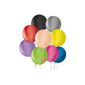 Balão Profissional Premium Uniq 9''23cm - Sortido - 25 unidades - Balões São Roque - Rizzo
