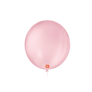 Balão de Festa Látex Liso 9''23cm Redondo  - Rosa Baby - 50 unidades - Balões São Roque - Rizzo