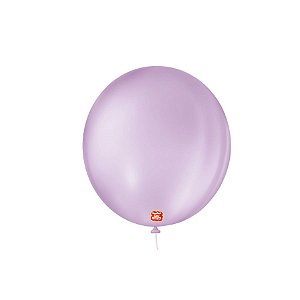 Balão de Festa Látex Liso 9''23cm Redondo  - Lilás Baby - 50 unidades - Balões São Roque - Rizzo