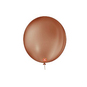 Balão de Festa Látex Liso 9''23cm Redondo  - Café Brasil - 50 unidades - Balões São Roque - Rizzo