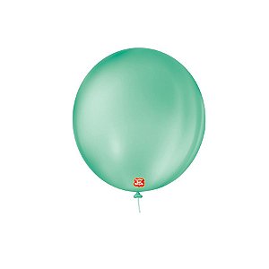 Balão de Festa Látex Liso 9''23cm Redondo  - Tiffany - 50 unidades - Balões São Roque - Rizzo