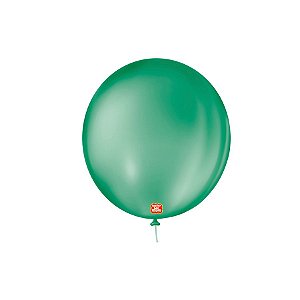 Balão de Festa Látex Liso 9''23cm Redondo  - Verde Folha - 50 unidades - Balões São Roque - Rizzo