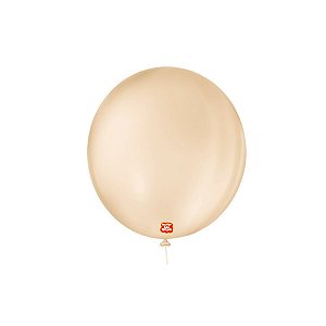 Balão de Festa Látex Liso 9''23cm Redondo - Bege  - 50 unidades - Balões São Roque - Rizzo