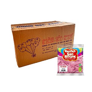 Balão de Festa 6,5" Basic - Rosa Maravilha - Caixa com 25 pacotes - 1250 unidades - Atacado São Roque - Rizzo