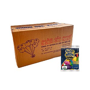 Balão Premium Uniq 11''27cm - Sortido - Caixa com 25 pacotes - 625 unidades - Atacado São Roque - Rizzo