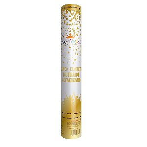 Lança Confete Dourado Metalizado - 1 unidade - Silver Festas - Rizzo