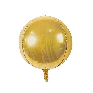 Balão de Festa Metalizado 32" 80cm - Orbz Dourado  - 1 unidade - Rizzo
