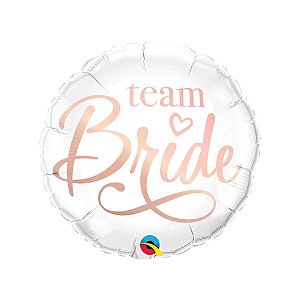Balão de Festa Microfoil 18" 46cm - Team Bride Branco - 1 unidade - Qualatex - Rizzo