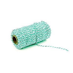 Barbante Algodão Duas Cores Verde/Branco 90g - 3 unidades - Rizzo