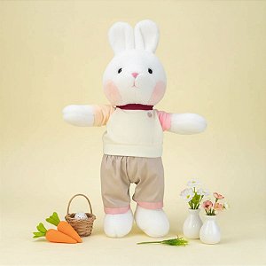 Coelho de Pelúcia com Mangas Coloridas Rosa - 62cm - 1 unidade - Rizzo