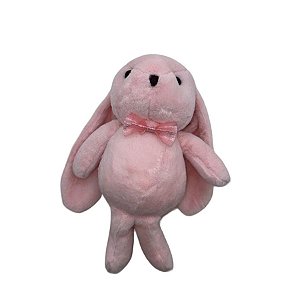 Coelho de Pelúcia com Gravata Borboleta - Rosa - 29cm - 1 unidade - Rizzo
