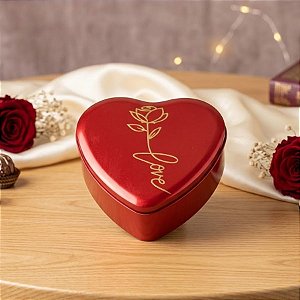 Lata Coração Personalizada - Love - 9,2x8,5x4,5cm - 1 unidade - Rizzo