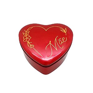 Lata Coração Personalizada - Mãe - 12x5x11,8cm - 1 unidade - Rizzo