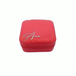 Mini Porta Joias Personalizado - Nome Elegante - Rosa Escuro - 1 unidade - Rizzo