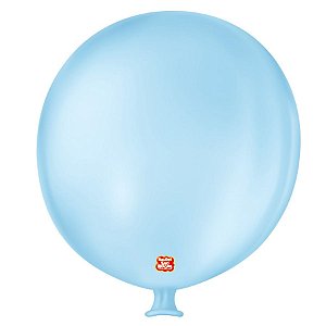 Balão de Festa Látex Gigante 3 pés - 91cm - Azul Baby - 1 unidade - São Roque - Rizzo