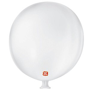 Balão de Festa Látex Gigante 3 pés - 91cm - Branco Polar - 1 unidade - São Roque - Rizzo