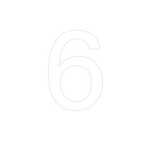 Transfer - Número 6 - Branco - 1 unidade - Rizzo