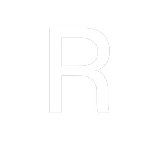 Transfer - Letra R - Branco - 1 unidade - Rizzo