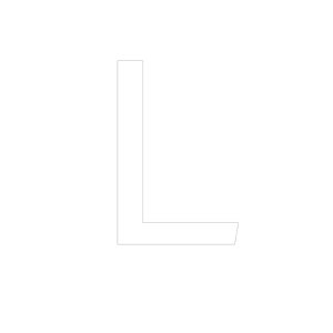 Transfer - Letra L - Branco - 1 unidade - Rizzo