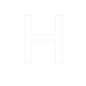 Transfer - Letra H - Branco - 1 unidade - Rizzo