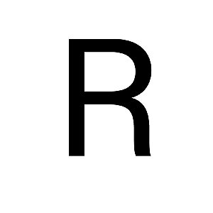 Transfer - Letra R - Preto - 1 unidade - Rizzo