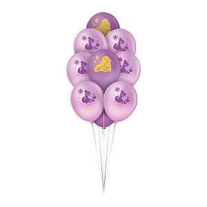 Balão de Festa Decorado  Rapunzel - 25 unidades - Regina - Rizzo