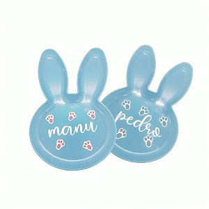 Bandeja Coelho Personalizado com Nome - Azul - 1 unidade - Rizzo