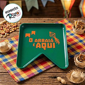 Bandeja Decorativa O Arraiá - Bandeira Verde - 1 unidade - Rizzo