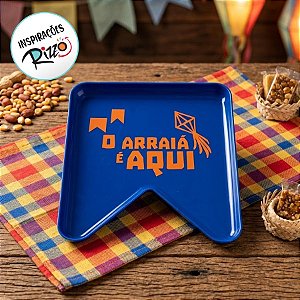 Bandeja Decorativa O Arraiá - Bandeira Azul - 1 unidade - Rizzo