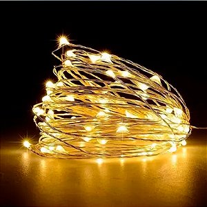 Cordão de Led Fio de Fada - Amarelo - 5m - 1 unidade - Rizzo