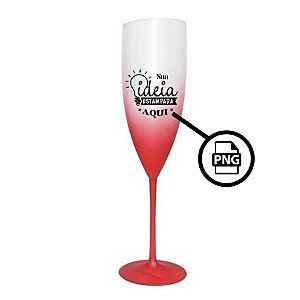 Taça de Champanhe Personalizável - Vermelho  - 1 unidade - Rizzo Personalize