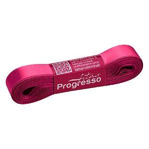 Fita de Cetim 15mm nº3 - 10m Cor 2055 Rosa Amaranto - 1 unidade - Fitas Progresso - Rizzo