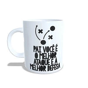 Caneca de Porcelana Papai Gol de Placa  - 1 unidade - Rizzo