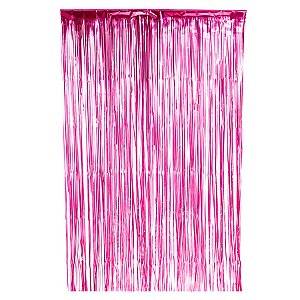 Cortina Decorativa Metalizada Pink Fosca 1x2m - 1 unidade - Rizzo