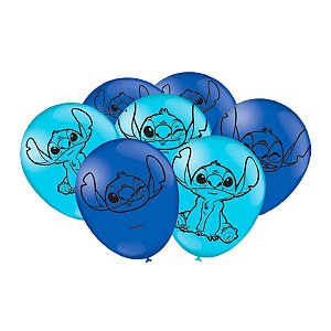 Balão de Festa Decorado Especial 9" 23cm - Stitch New - 25 unidades - FestColor - Rizzo