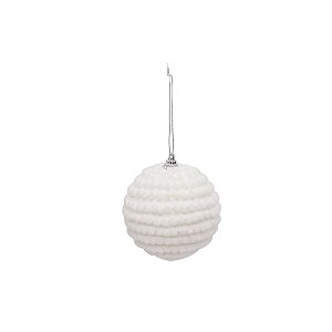 Bola de Natal - Branco - 8 cm - 6 unidades - Cromus  - Rizzo