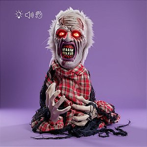 Enfeite Decorativo Halloween - Zumbi Jack 1m - Som, Luz e Movimento - 1 unidade - Cromus - Rizzo