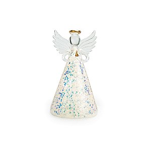 Enfeite de Natal - Anjo Vidro com LED - 17cm - 1 unidade - Cromus - Rizzo