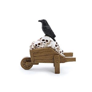 Enfeite Decorativo Halloween - Carriola Assombrada - 12cm - 1 unidade - Cromus - Rizzo