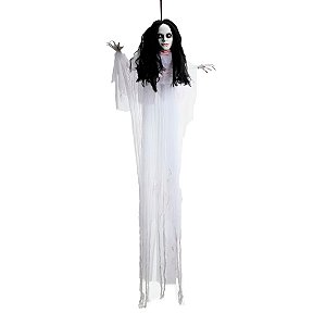 Enfeite Decorativo Halloween - Boneca Samantha - 1,20m - Som, Luz e Movimento - 1 unidade - Cromus - Rizzo